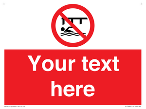 Custom Do not swim in the vicinity of piers